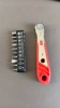 Ratchet wrench + 10 PC bits (OPP bag)