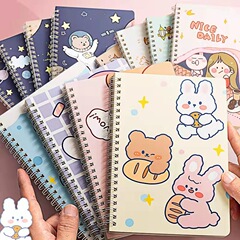 Student A5 coil notebook homework notepad school stationery prizes creative loose-leaf cartoon cute notebook