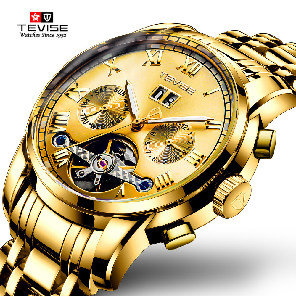 Teweys famoso reloj tourbillon reloj de los hombres reloj de moda reloj mecánico reloj de negocios de moda
