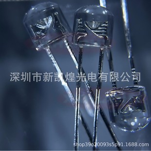 LED plug-in light-emitting tube 5MM grass-wearing boundless white light F4.8mm straw hat boundless white light F5 straw hat boundless lamp beads