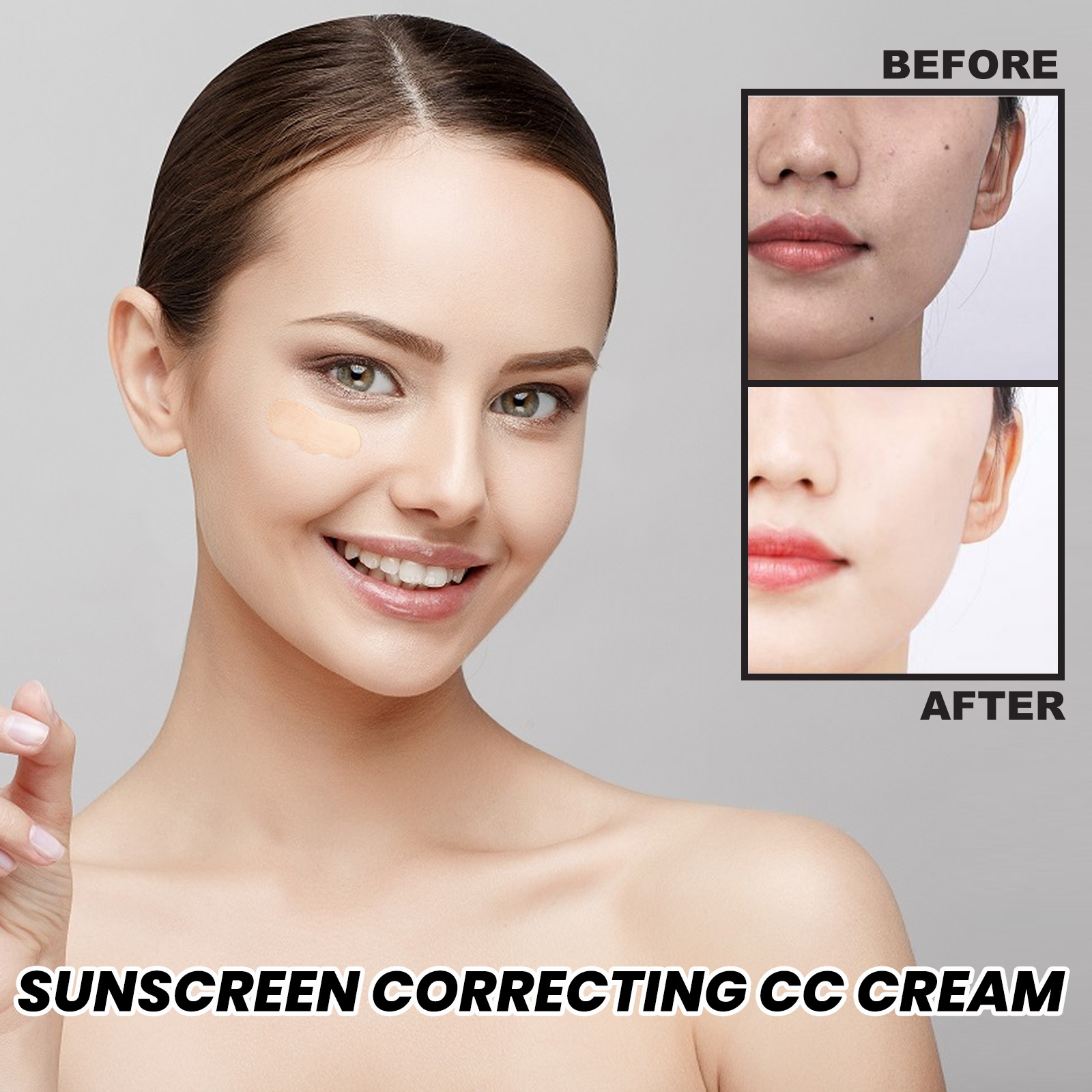 Cremă CC reparatoare facială EELHOE, corector natural, machiaj rezistent la apă, fără îndepărtare, hidratare, reparare, albire a pielii_voghion.com