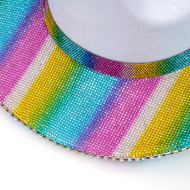 Sombreros de fiesta occidentales de vaqueros para hombres y mujeres decoración festiva gorras de lana rayas grandes bordes exóticos adultos protección solar