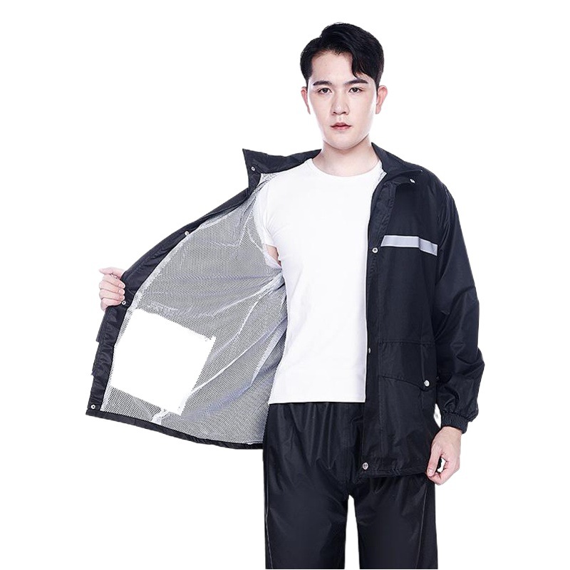 Impermeable dividido, traje de pantalón de lluvia, anti-lluvia de cuerpo completo, engrosamiento y alargamiento, jinete masculino y femenino, impermeable, poncho reflectante de conducción