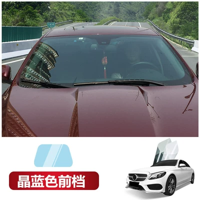 Solar Film, Black Film, Self-adhesive — Automotive Film - suitable-for-cars-side-rear-baffles-crystal-blue-front-rail-95cm-wide-15m-free-tools