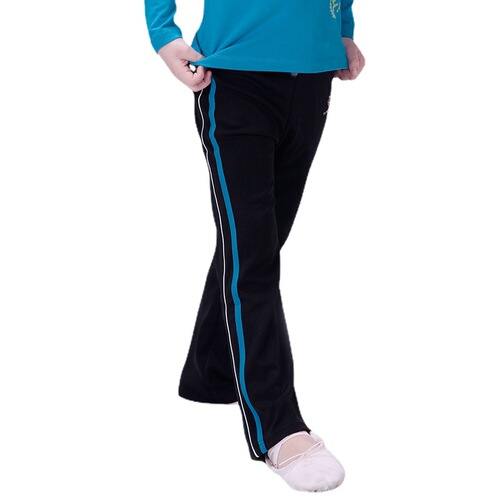 Red dance shoes, children's Xinluo majia belt, teeth and single bell-bottom pants, children's practice dance pants 26091