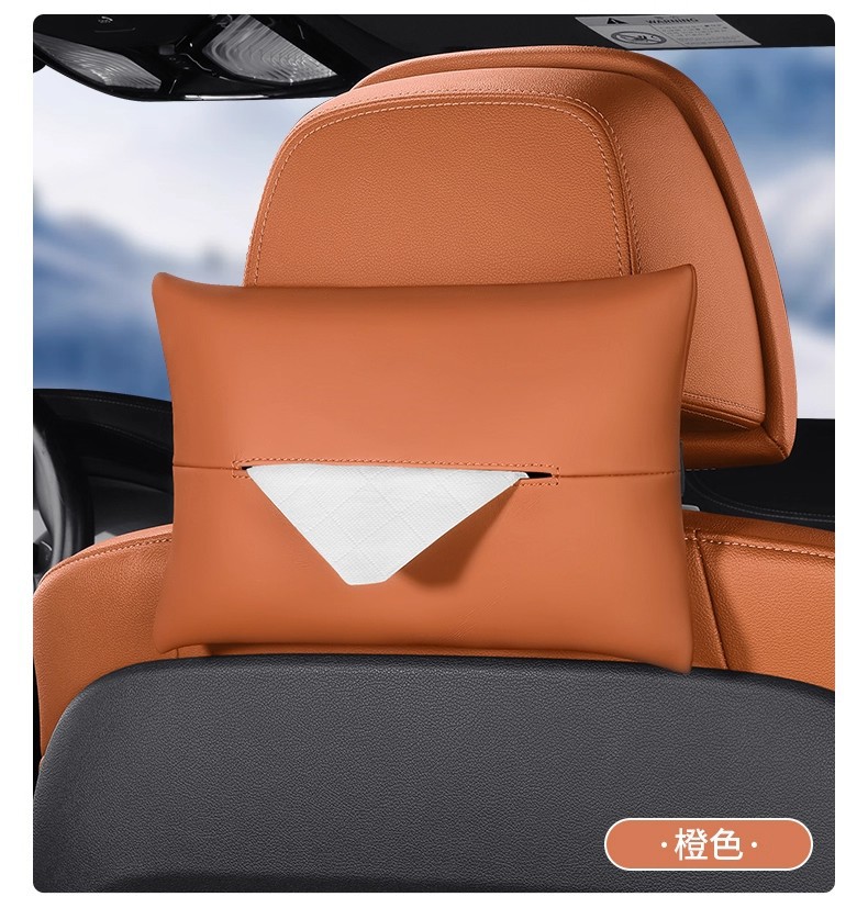 Overseas Cross-Border New Car Sun Visor Tissue Bag Hanging Paper Box Car Tissue Paper Bag