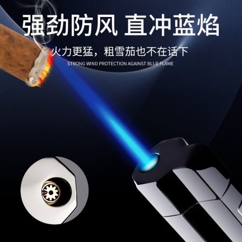 Personalized Kitchen Baking Blue Flame Inflatable Metal Cigar Lighter Wholesale Igniter Ignition Gun Outdoor Moxibustion