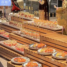 寿司盘自助餐展示架刺身长条盘鱼盘商用日式陶瓷料理餐具 条