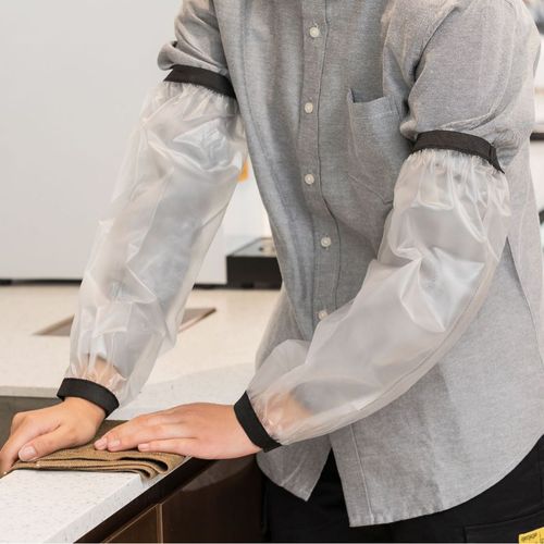 Waterproof and Oilproof Household Kitchen Dishwashing Worker Cleaning Sleeve Head Adult PU Protective Sleeve Cover