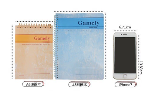 A5 coil book (side) 50 pages of notepad this diary notebook office supplies wholesale