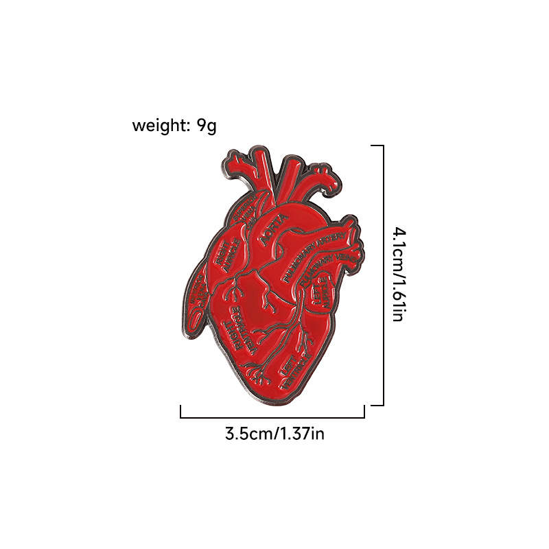 10g Weight Brooches Classification Party, Street Occasion Artistic Pin Heart Alloy Plating Unisex Brooches