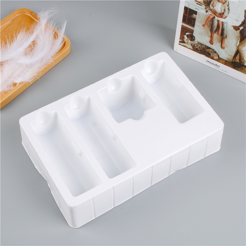 PVC白色吸塑包装盒 内托吸塑包装盒泡壳塑料内托底托定选制作