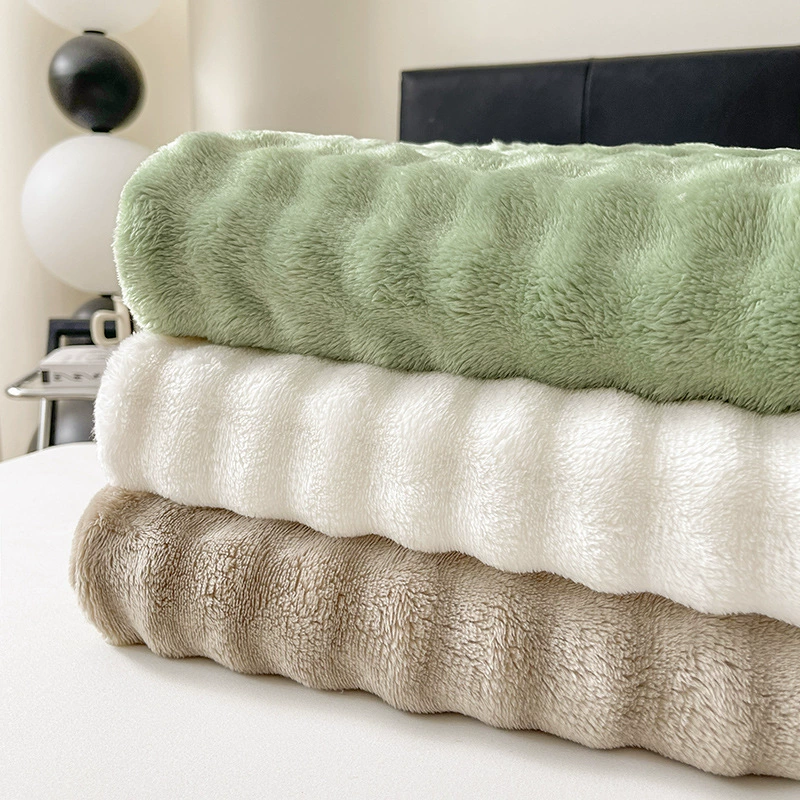 Пузырьковый ковер фланелевый Повседневный ковер Обед одеяло Сплошное одеяло Коралловый плюшевый ковер Трансграничное одеяло специально для перекрестного