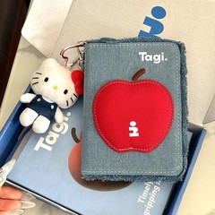 tagi包包《苹苹安安》砰砰珍珠牛仔护照夹证件护照收纳包便携卡包