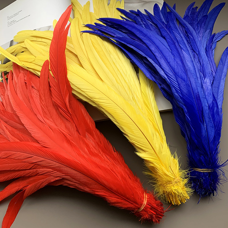 in stock wholesale cock tail feather 25-40cm garment accessories feather decoration accessories diy color feather jewelry