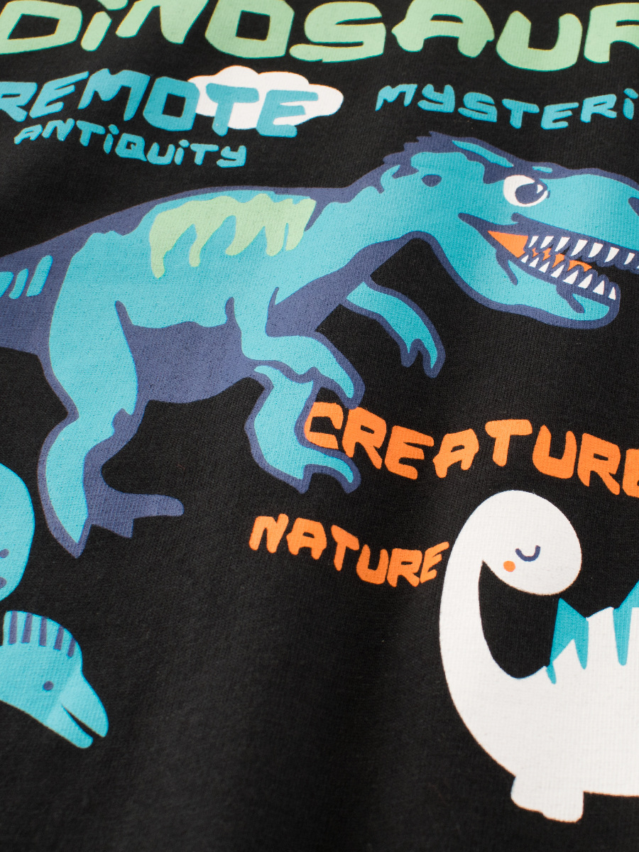 27kids ropa para niños camiseta de manga corta para niños verano nueva ropa para bebés impresión de dinosaurios de una pieza