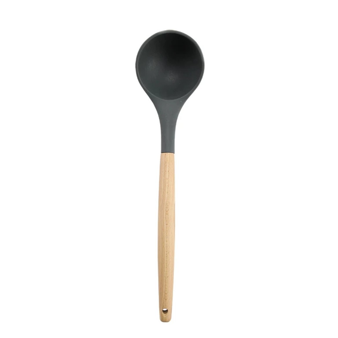 Juego de utensilios de cocina de silicona con mango de madera con cubo de almacenamiento olla antiadherente de cocina cuchara de cocina pala clip de comida resistente a altas temperaturas 12 piezas