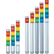 日本PATLITE塔灯 超细银色短体LED多层信号灯 派特莱机床三色灯MP
