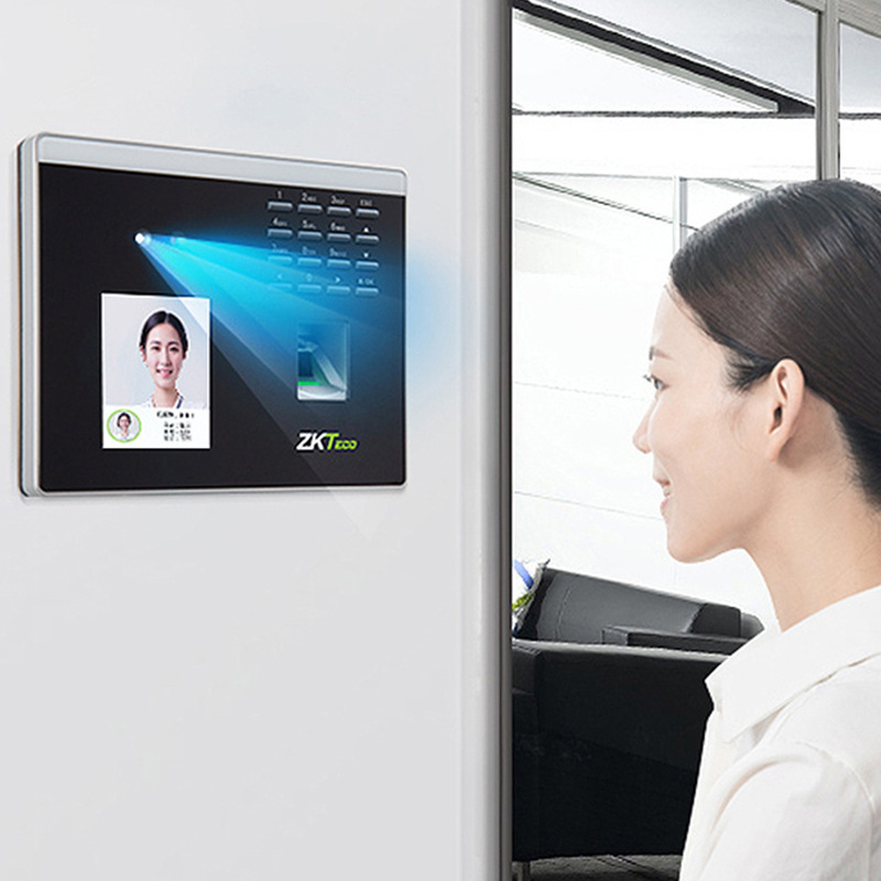 Transfronterizo ZKTeco entropía base XFACE100 dinámico reconocimiento facial máquina de asistencia punzonador de tarjetas Inglés