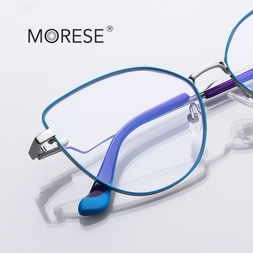  New Frame Glasses Cat Eye Foreign Trade Anti-Blue Light Glasses Candy Color Literary Flat Mirrors Brazilian Women 3043