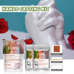 EELHOE Couple Hand Model Cloning Powder Infant Making Material Valentine's Day Gift Three-dimensional Hand and Foot Model