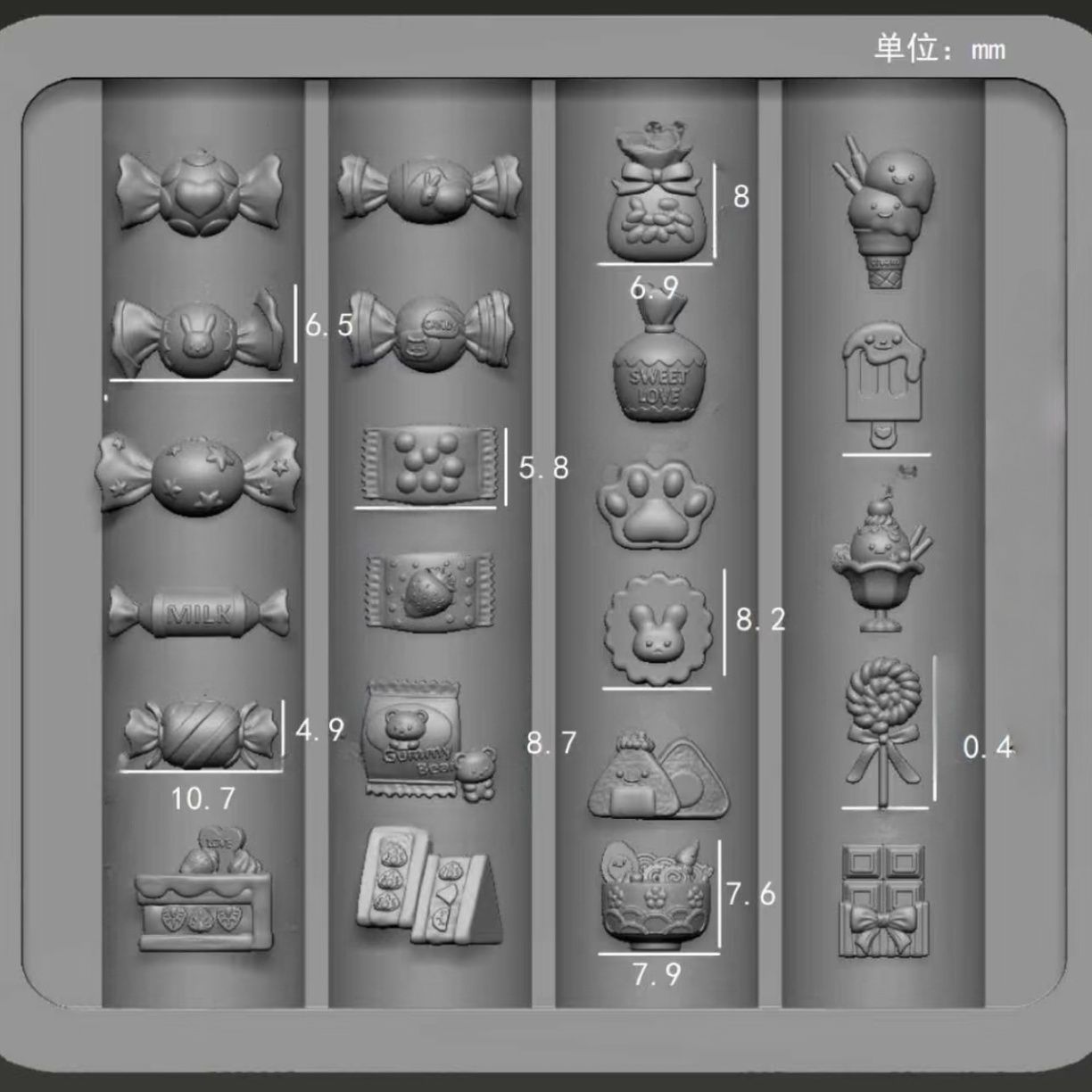 Molde de manicura amor arco en relieve flor ornamentos molde abrasivo alta permeabilidad estereoscópica DIY decoración molde de silicona