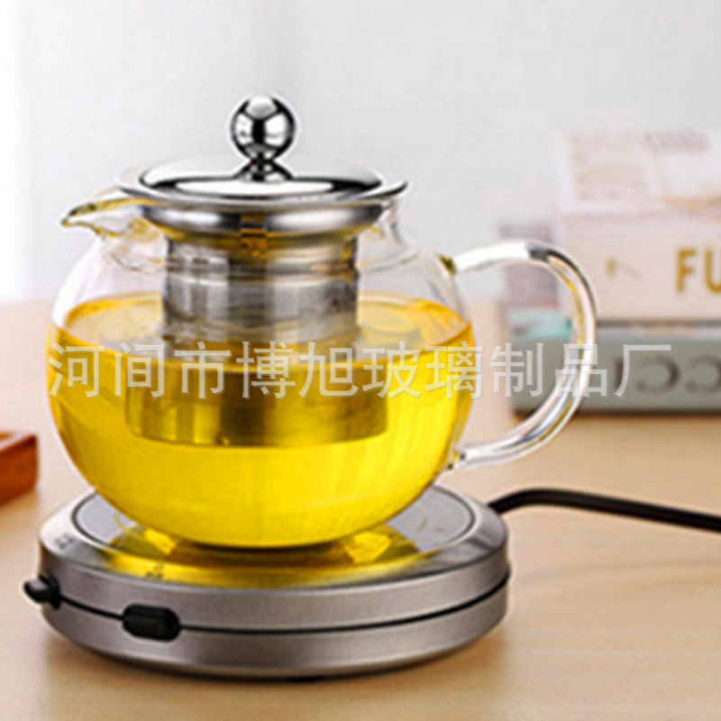 Tetera de Vidrio con Filtro de Acero Inoxidable y Separación de Té y Agua image 5