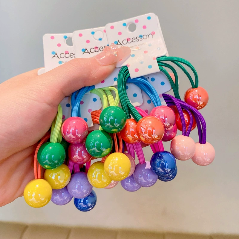 Высокая эластичная прочная кожа с завязками для волос Головной убор для девочек Корейский круг для волос