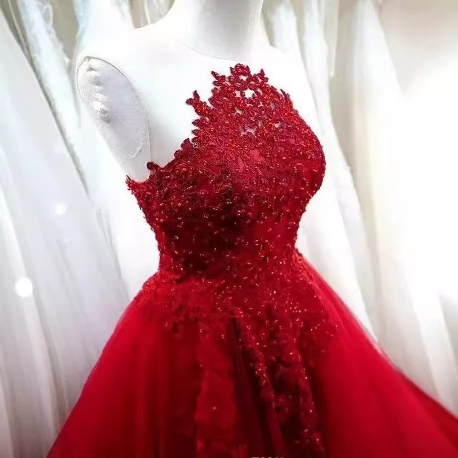Vestido de noche de reunión anual vino rojo 2026 nuevo vestido de brindis fiesta de cumpleaños anfitrión de la fiesta delgada vestido largo