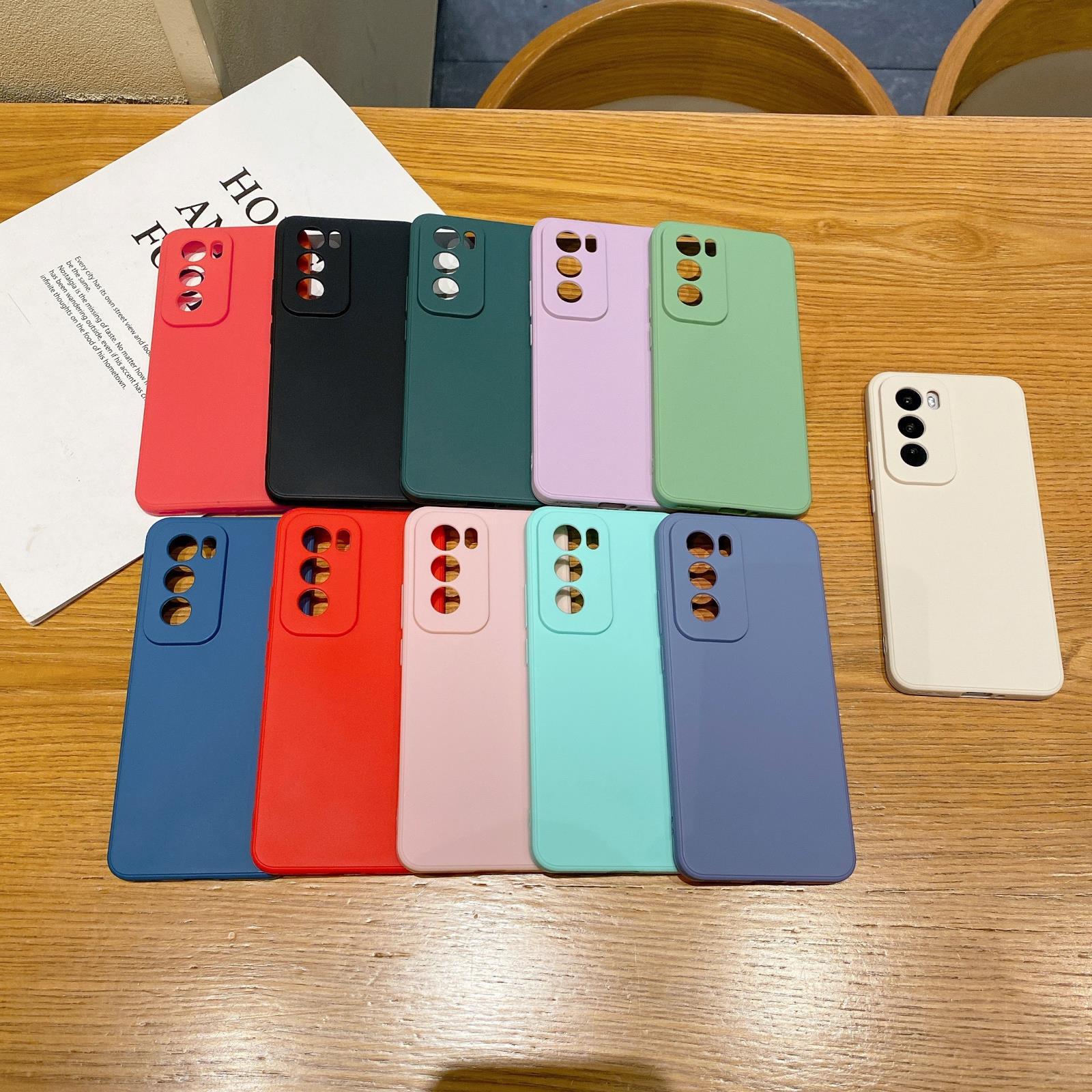 Aplicable OPPOreno13 Funda protectora de borde recto de TPU esmerilado internacional A58 Funda para teléfono móvil todo incluido Funda anti-caída de comercio exterior