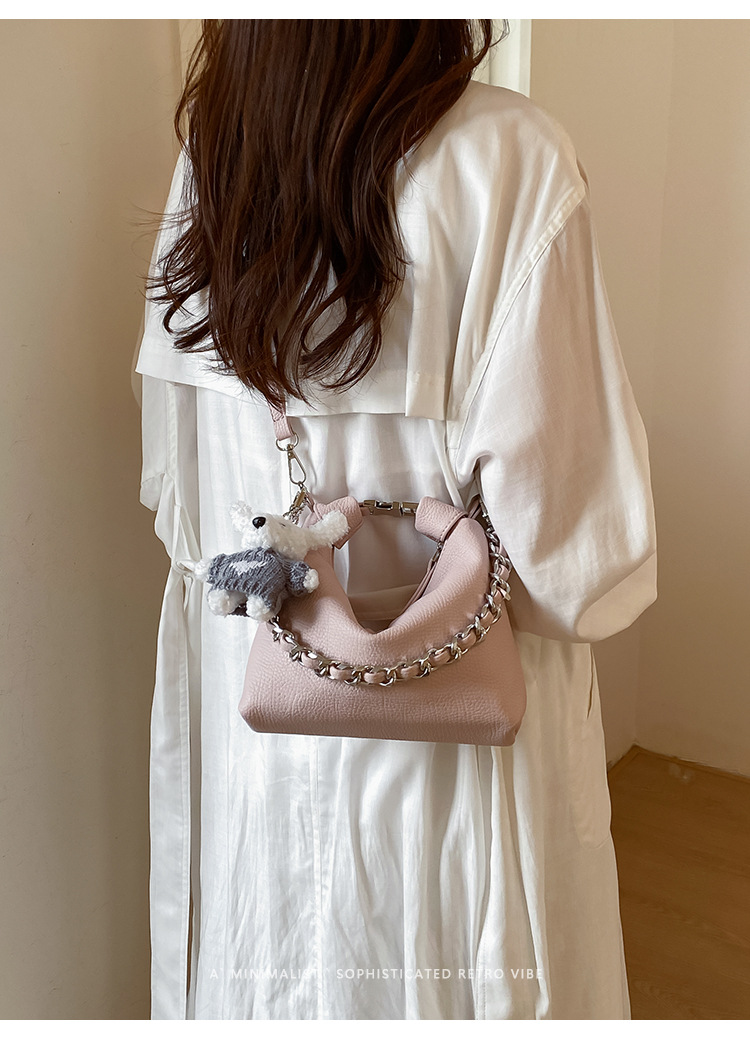 Korean Style Designer Damentasche Mit Kette Macaron Umhängetasche_voghion.com