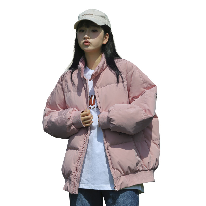 Europa y los Estados Unidos 2024 otoño y invierno ropa corta de algodón de mujer cuello coreano acrecentado chaqueta de algodón chaqueta de béisbol de estudiantes chaqueta image 6
