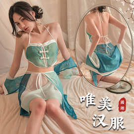 樊蕾 情趣内衣古风汉服性感睡衣和服诱惑透视床上激情制服套装608