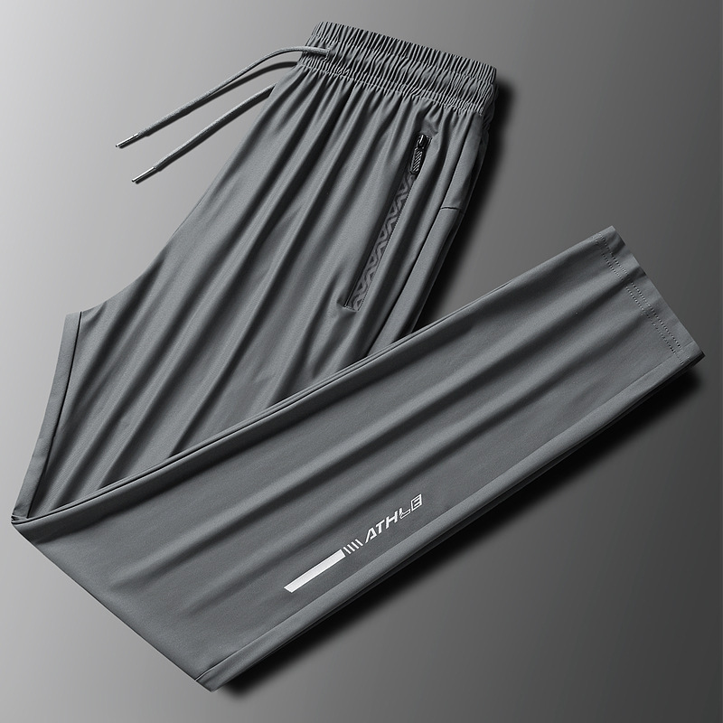 Fábrica directa de pantalones de hielo para hombres super delgados pantalones de verano pantalones deportivos casuales rápidos secos helados recto pantalones largos