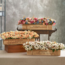 花盆栅栏仿真花套装盆栽干花客厅摆设假花家居塑料餐桌摆件装饰