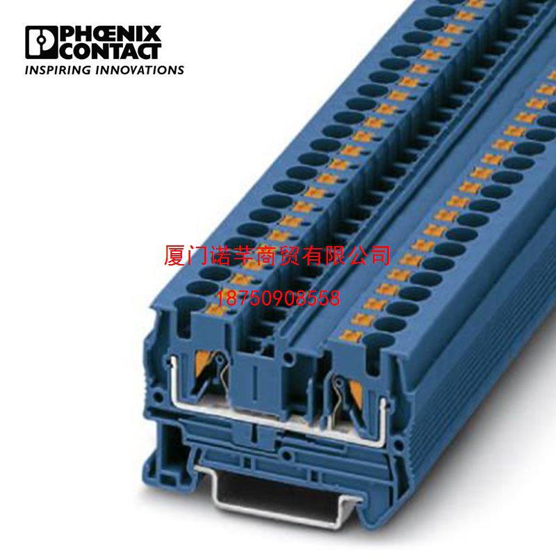 菲尼克斯直通式接线端子 - PT 4 BU - 3211760-50 一包50个
