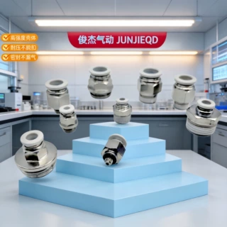 PC8-02 白色外螺纹直通快插接头 气动快速接头源头工厂现货批发