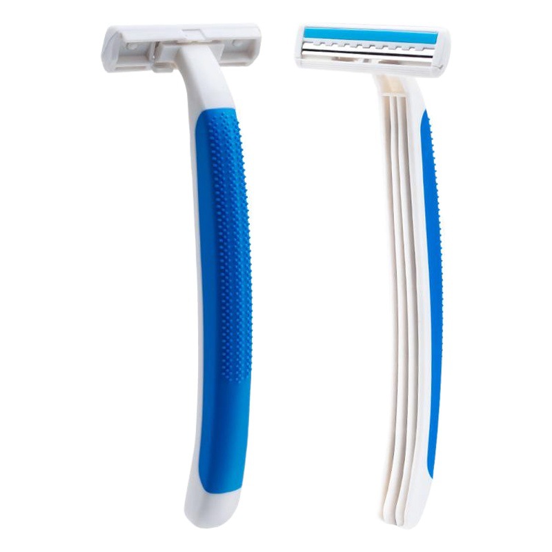 Wholesale Hotel Disposable Razors, Supermarket Stainless Steel Blade Razors, Double-Layer Blade Manual Hair Removal Razors
