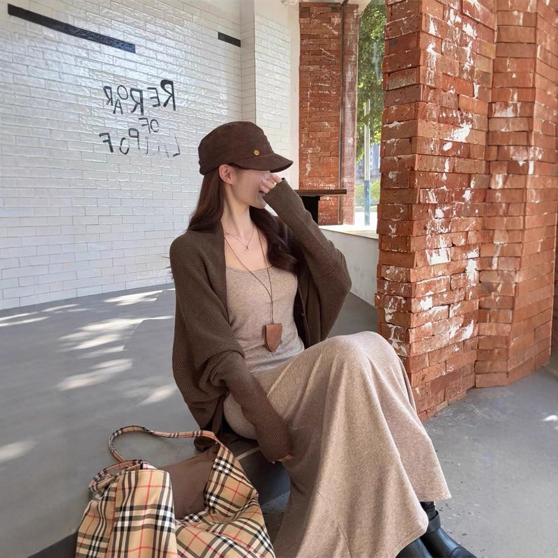 Mosesqueen/Mo Xi Queen French Sweet and Spicy Style Loose Knitwear Lazy Elegant Light Mature Knitwear Jacket Mosesqueen/Mo Xi Queen French Sweet and Spicy Style Loose Knitwear Lazy Elegant Light Mature Knitwear Jacket