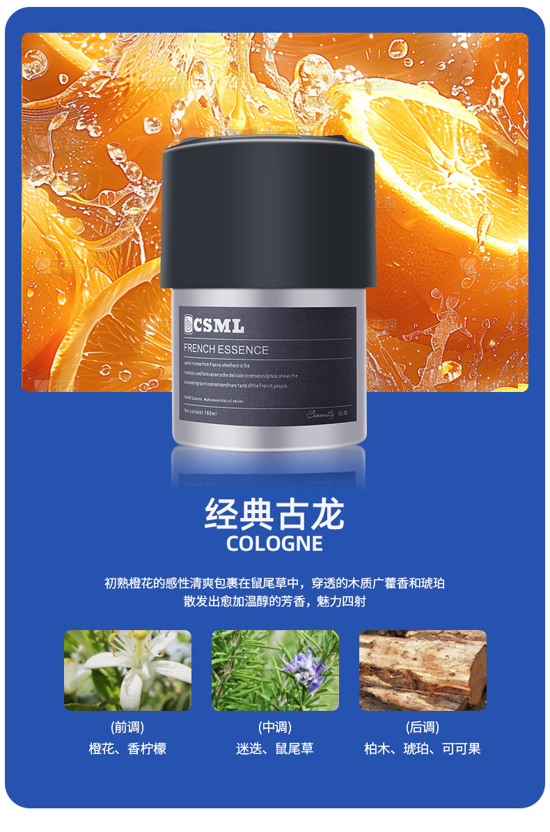 Cross-Border Popular Car Solid Fragrance Balm, Car Perfume, Car Air Freshener, In-Car Fragrance Decoration Supplies, High-End Feel for Men