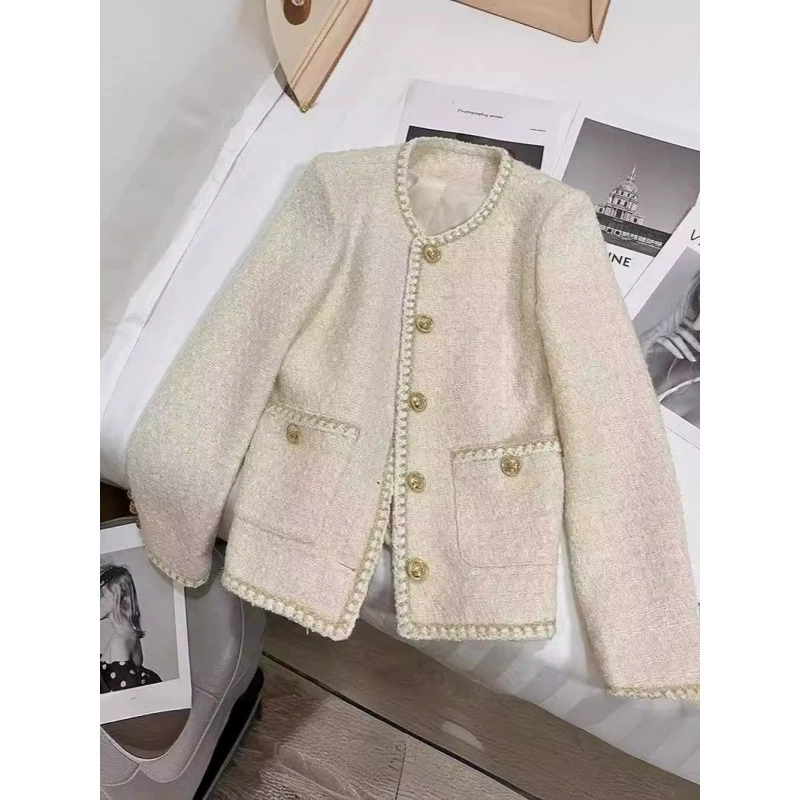 Демисезонный wool jacket, элегантный пиджак, стиль Шанель, французский стиль