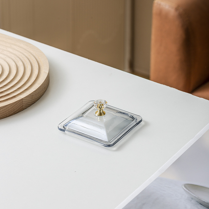 Plato de frutas de vidrio, plato de frutas de lujo ligero casero con cubierta de barra KTV creativo de bocadillos, plato de bocadillos