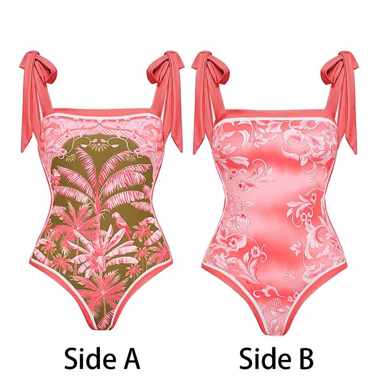Women's Elegant Lady Ditsy Floral 2 Pieces Set One Piece Swimwear display picture 2