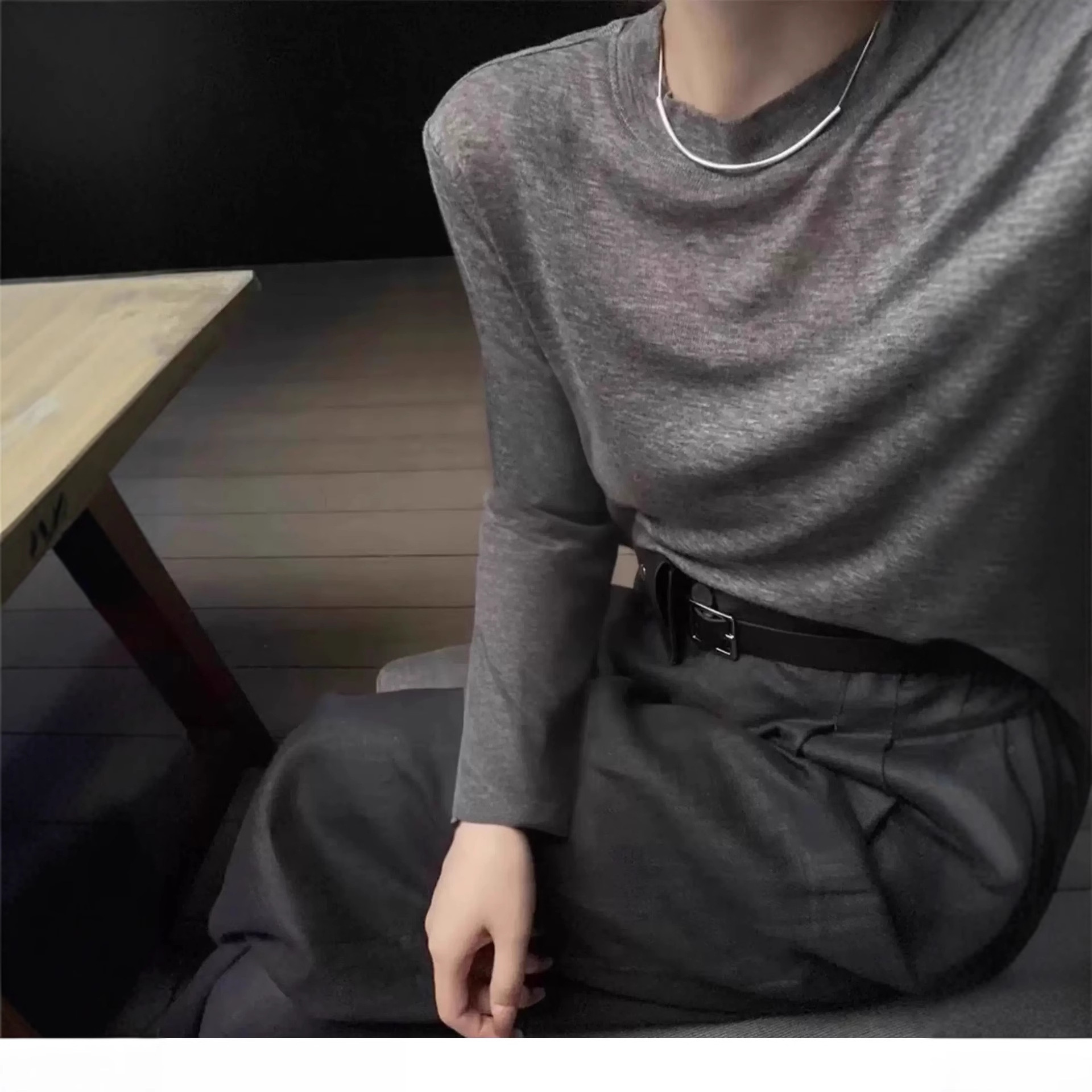 Fine Worsted Superfine Wool Knitted Bottoming Shirt for Women in Autumn and Winter New Style Pullover Sweater with Niche Design and Lightness