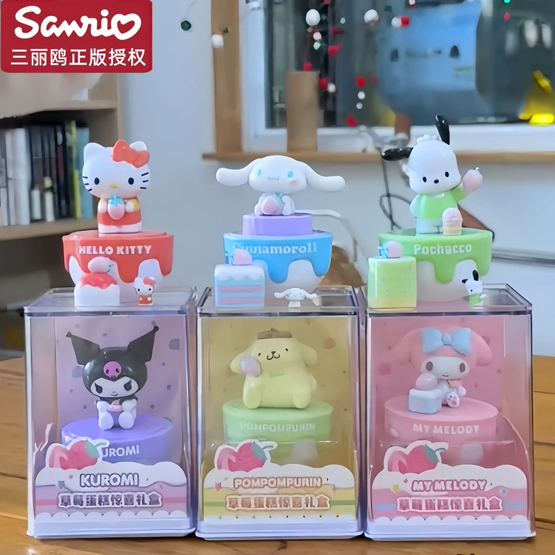 Коллекционные фигурки (Sanrio) Kuromi Hello Kitty Cinnamoroll Pompompурин — 6 персонажей в акриловом боксе, 72 шт. в ассортименте
