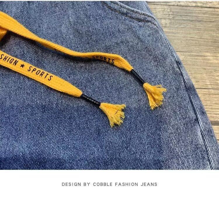 Herren Harem Jeans Einfarbig Locker Geschnittene Hose In Blau_voghion.com