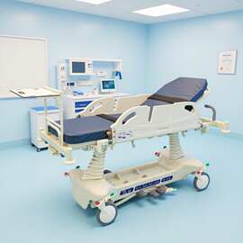 内镜车ABS豪华对接车不锈钢担架车侧翻转铝合金护栏升降转运车