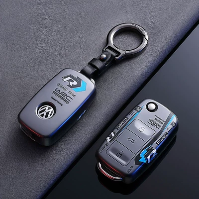 Volkswagen Sagitar Key Cover: Car key bag - no-specifications-model-b-black-warrior-black-leather-buckle