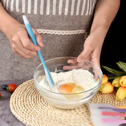 Cross-border baking tool small one-piece silicone spatula household cake cream rubber knife stir whisk spreader