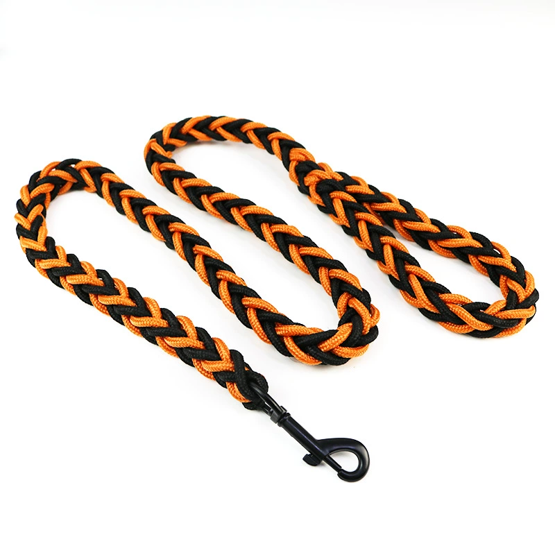 Поводок для собак (JINJIA) 8-нитевой косичка из верёвки, длина 1,3 м × 5 см, прочный для средних и крупных собак